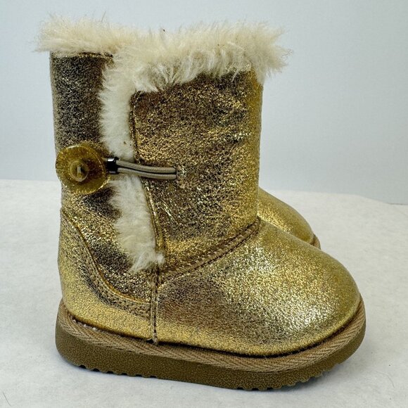 Circo Other - Circo Toddler Gold Faux Fur-Lined Winter Boots Size 5